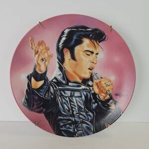 Elvis Presley Delphi Collector Plate  "Blues and Black Leather  w/COA